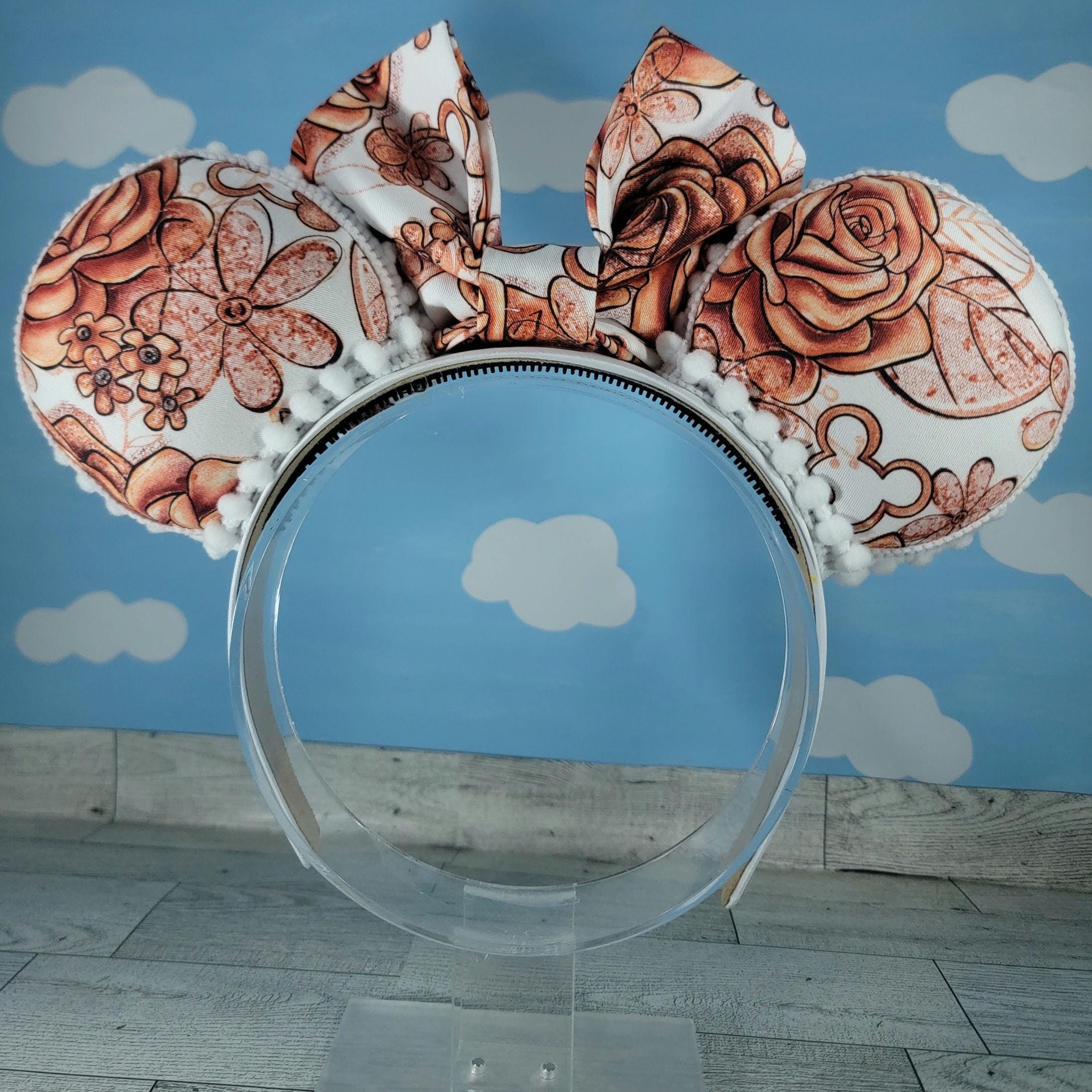 Rose Gold Flower Ears