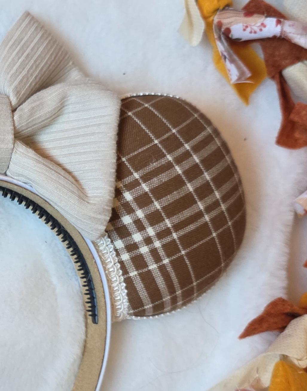 Brown Fall Plaid Ears