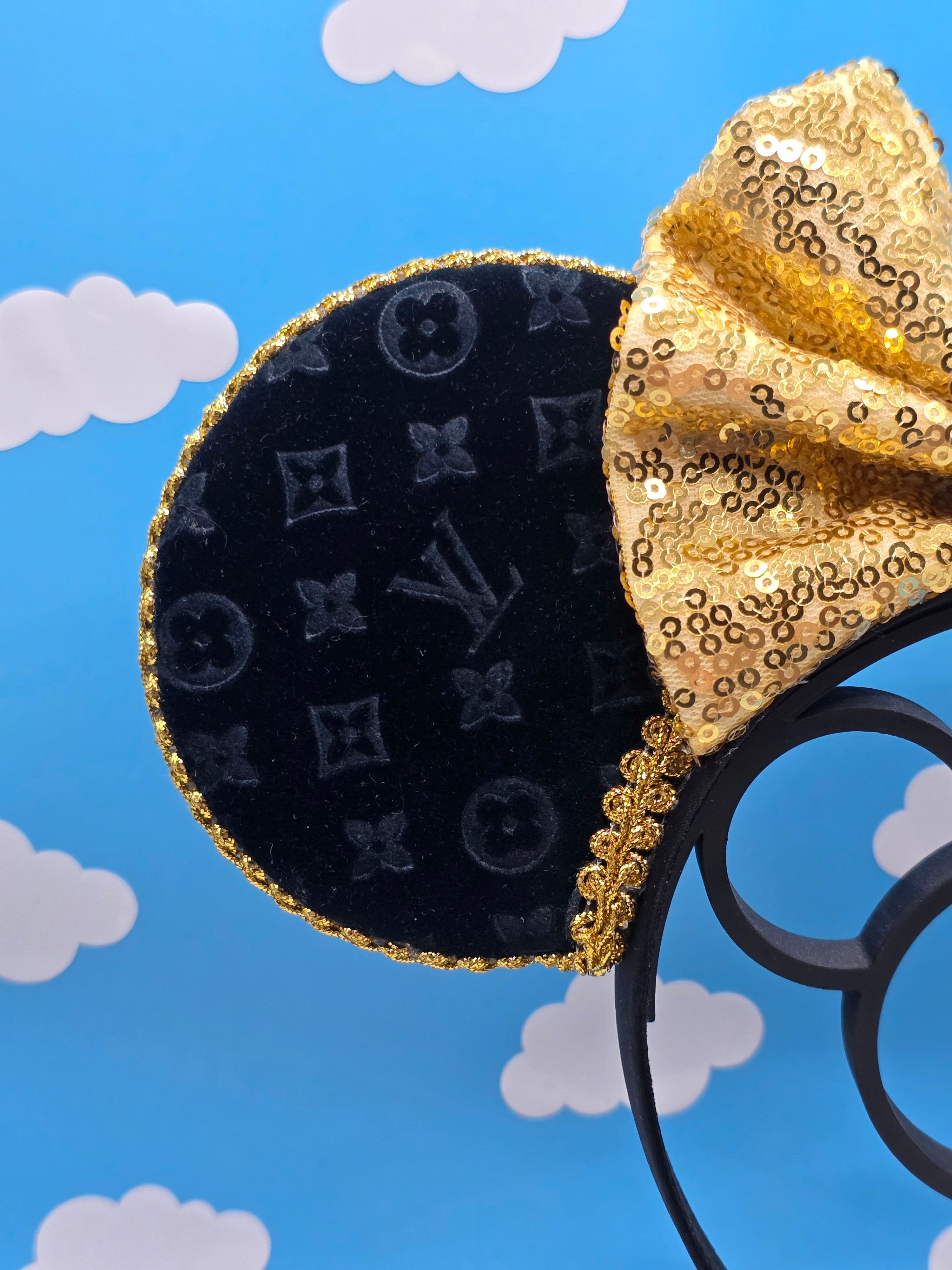 Embossed Velvet LV Ears (Black)
