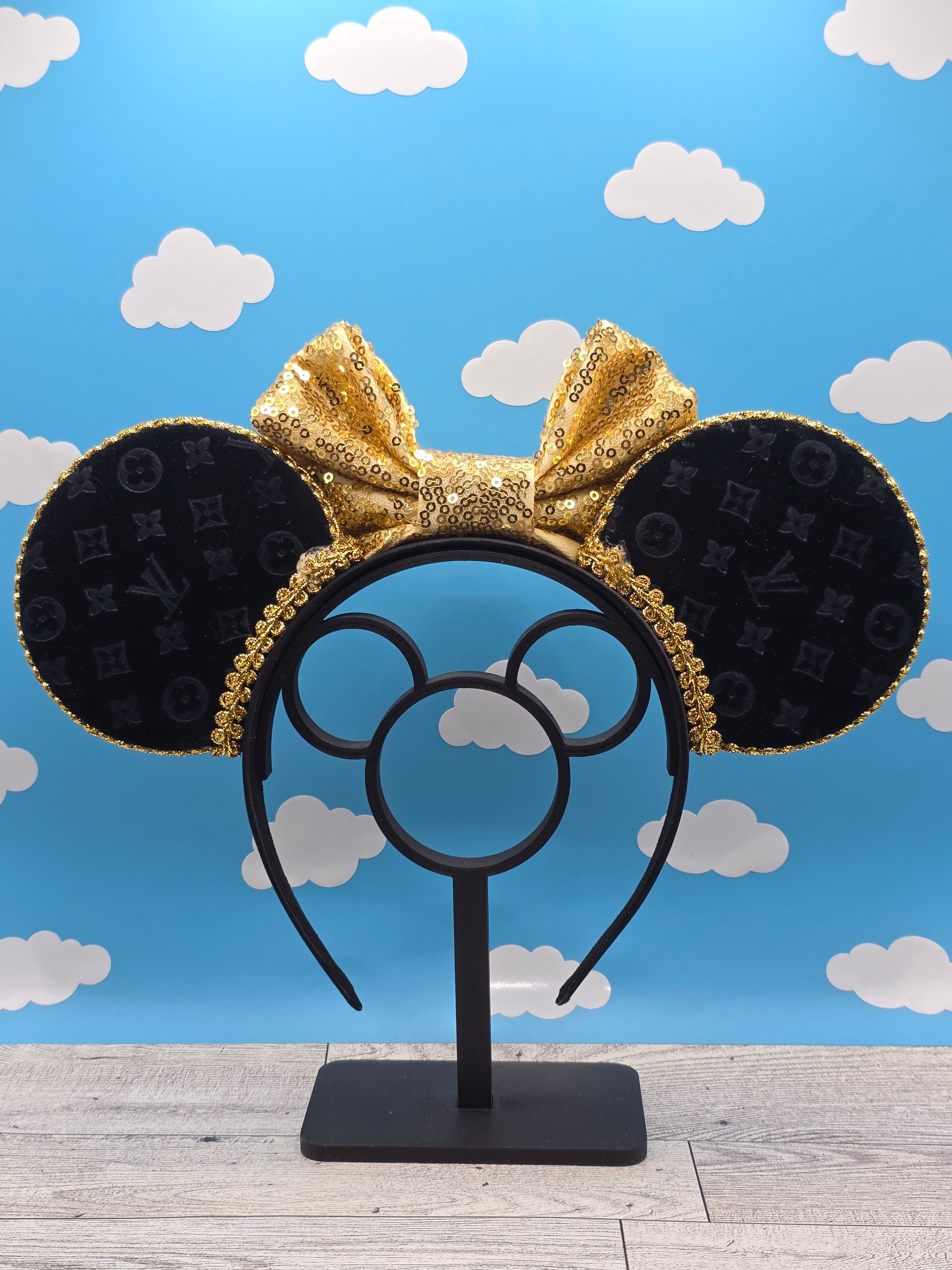 Embossed Velvet LV Ears (Black)