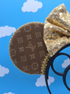 Embossed Velvet LV Ears (Brown)