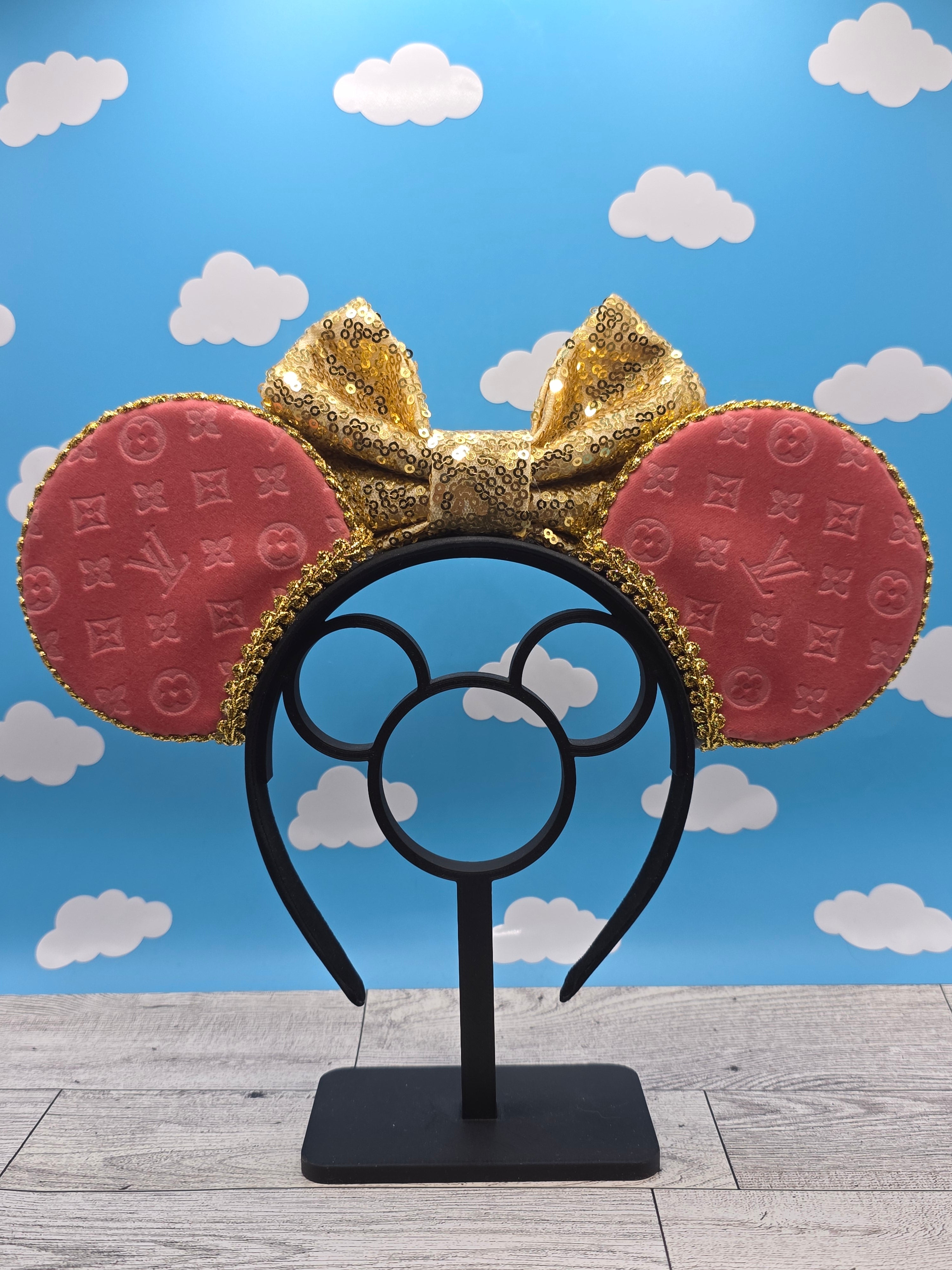 Embossed Velvet LV Ears (Pink)