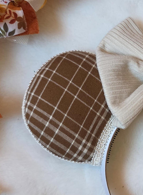 Brown Fall Plaid Ears