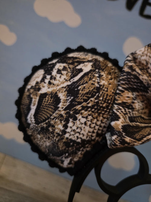 Brown Snake Skin Ears