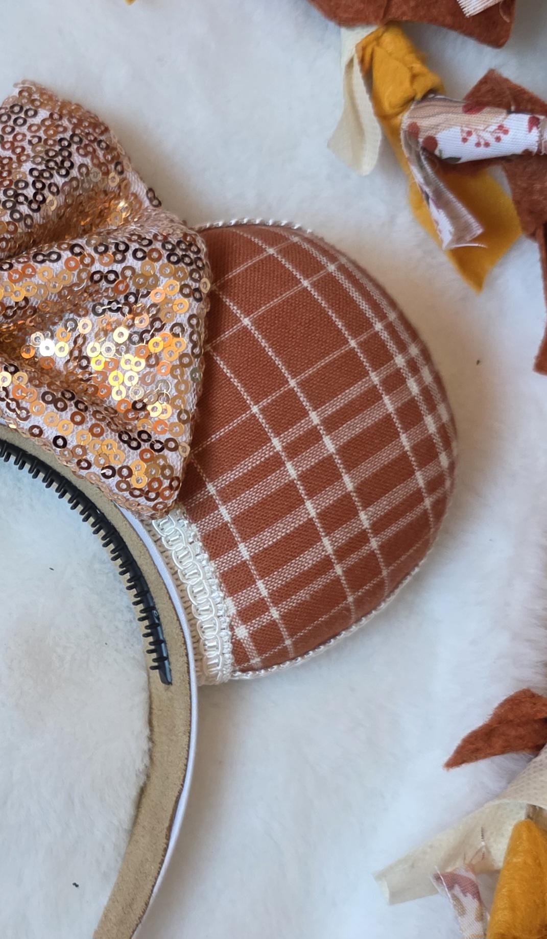 Pumpkin Plaid Ears