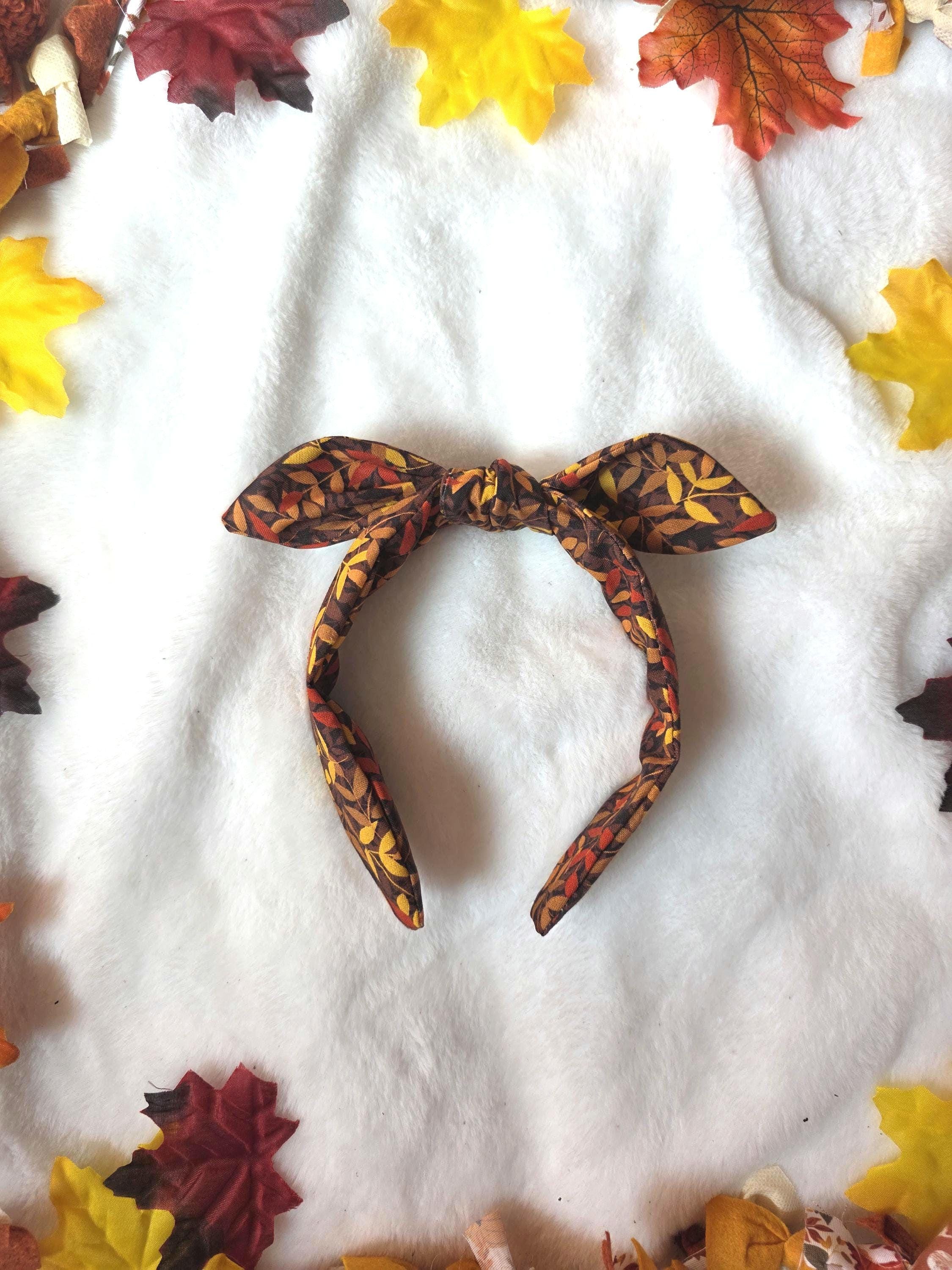 Fall Knotted Bow Headbands