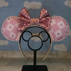 Pink Checkered Mouse Ears
