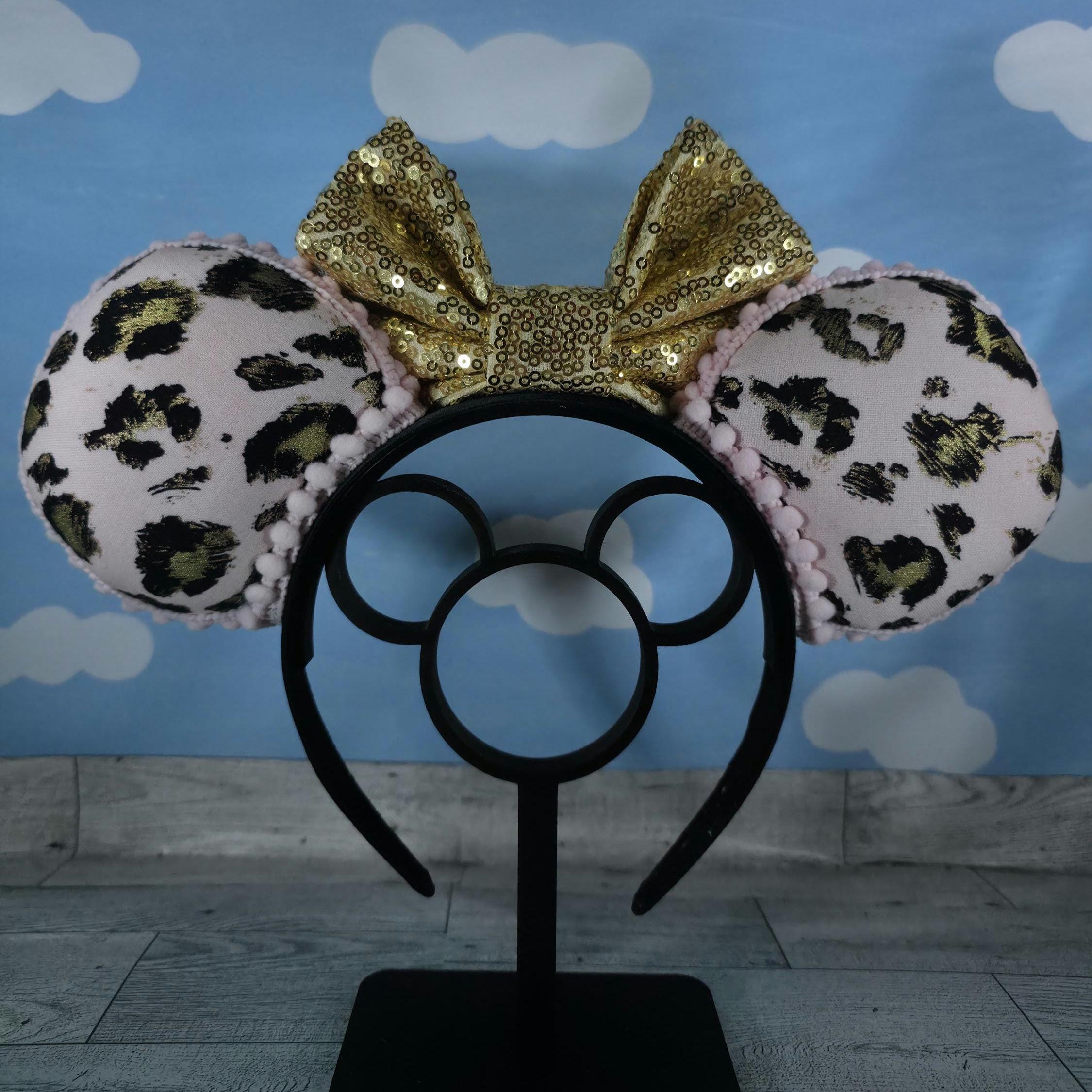 Pink and Gold Leopard Ears