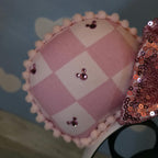 Pink Checkered Mouse Ears