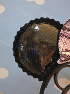 Faux Leather Pink Snake Ears READY TO SHIP