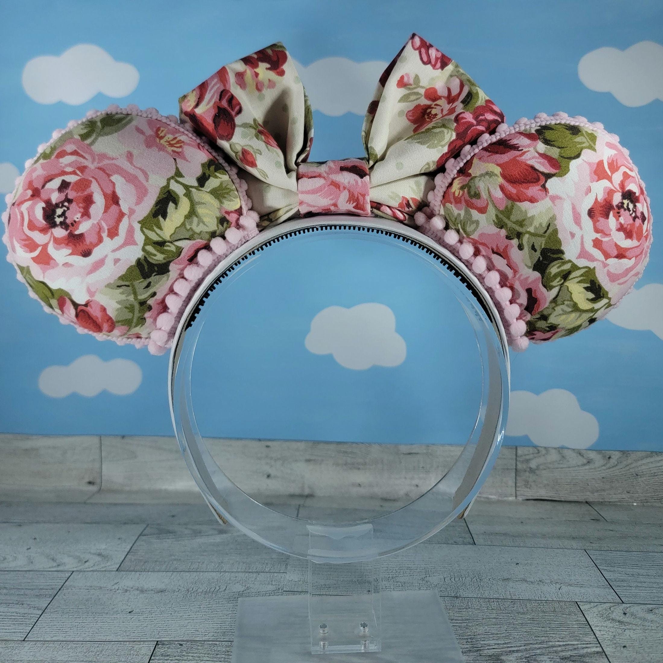 Pink Flowers Ears