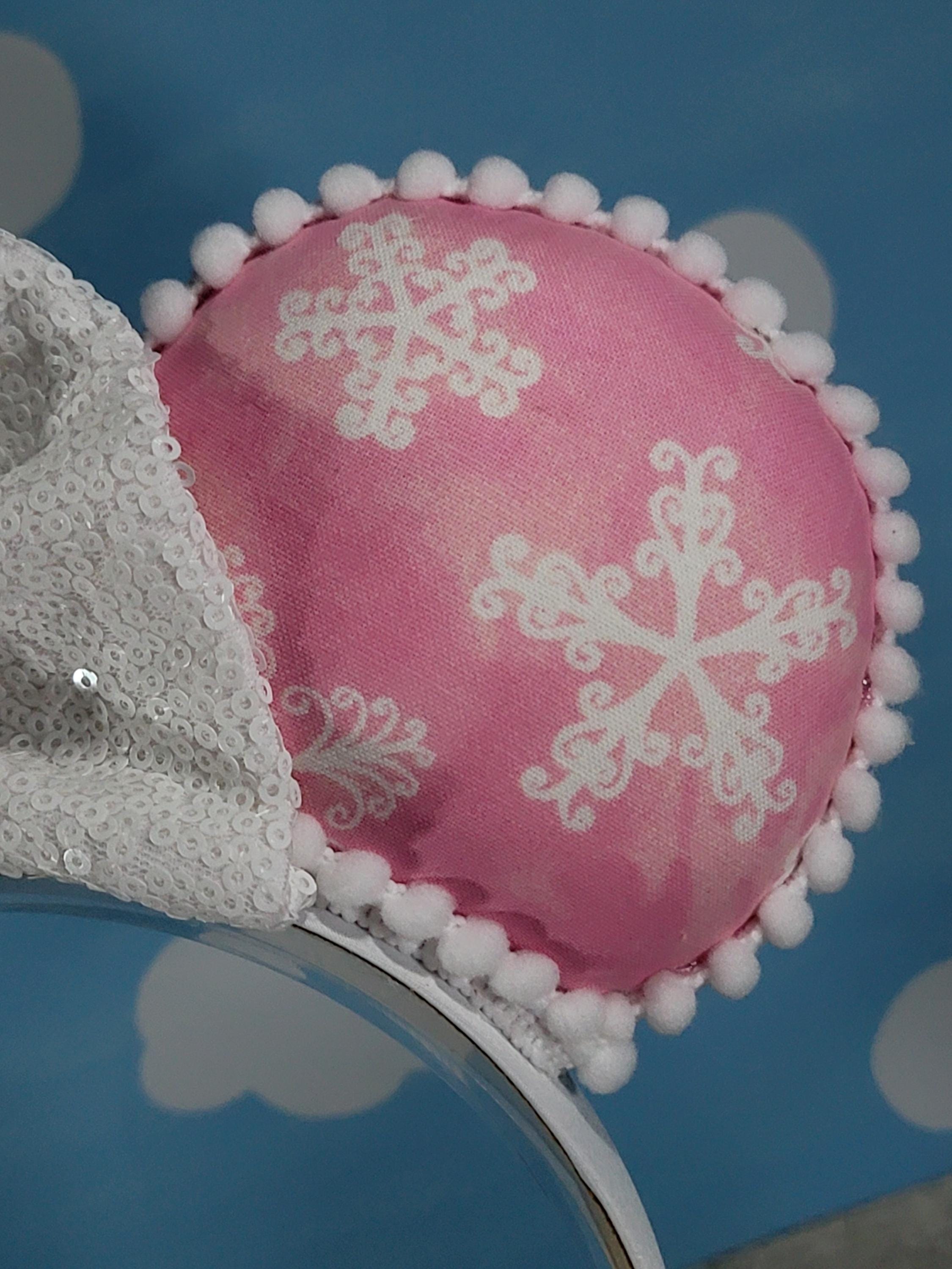 Pink Snowflake Ears