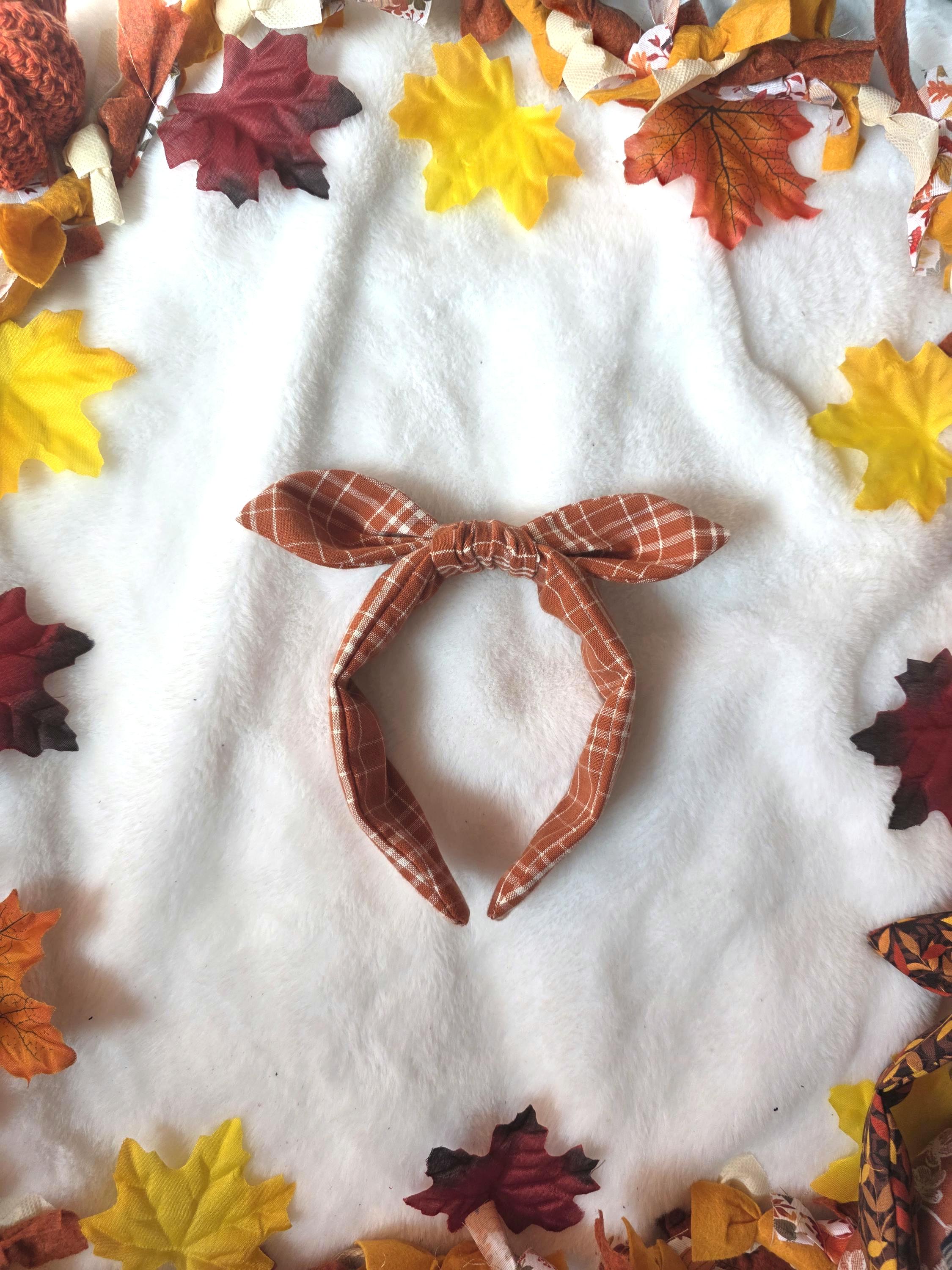 Fall Knotted Bow Headbands
