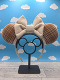Brown Fall Plaid Ears READY TO SHIP